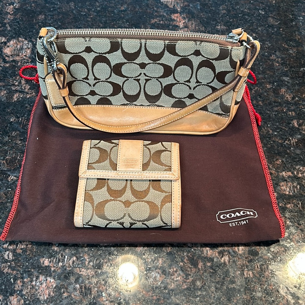 Coach Purse With Matching Wallet